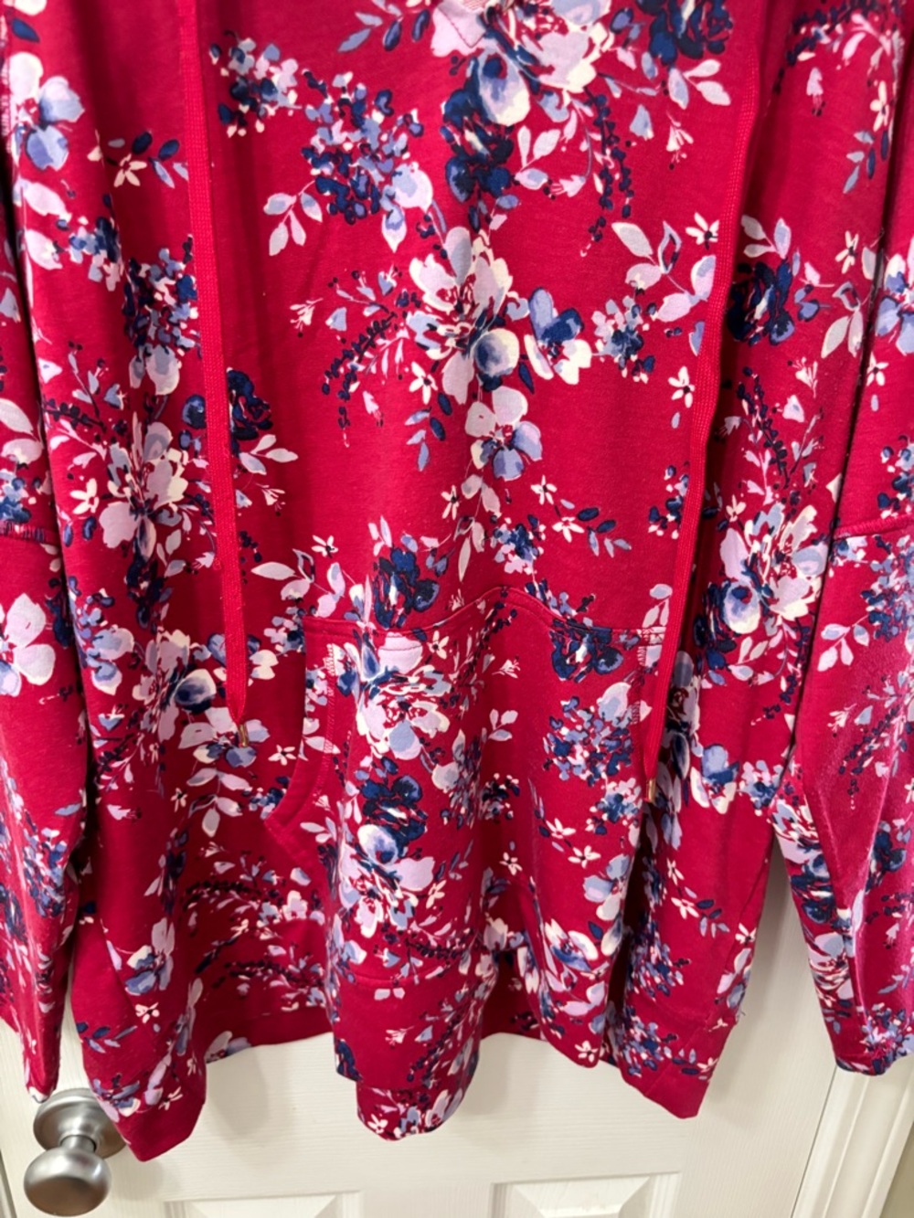 Pioneer Woman Pink Floral Pullover Hoodie Sweatshirt Women’s Size XL - Picture 4 of 7